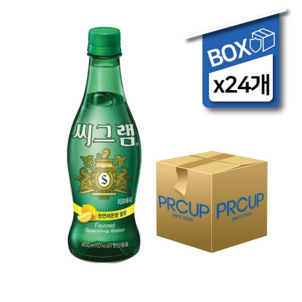 음료/탄산수/씨그램/레몬/350㎖/Box